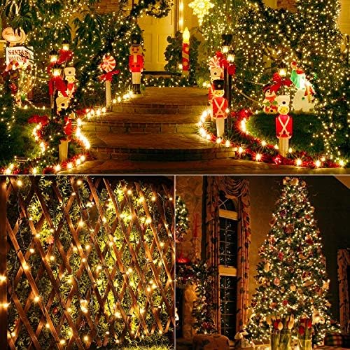 Brizled Outdoor Christmas Lights, 78.74 ft 240 LED Warm White String Lights
