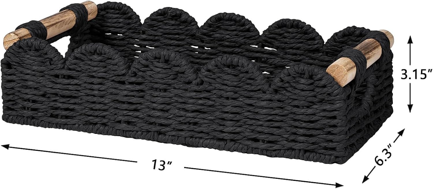 Back of Toilet Paper Storage Baskets / Black