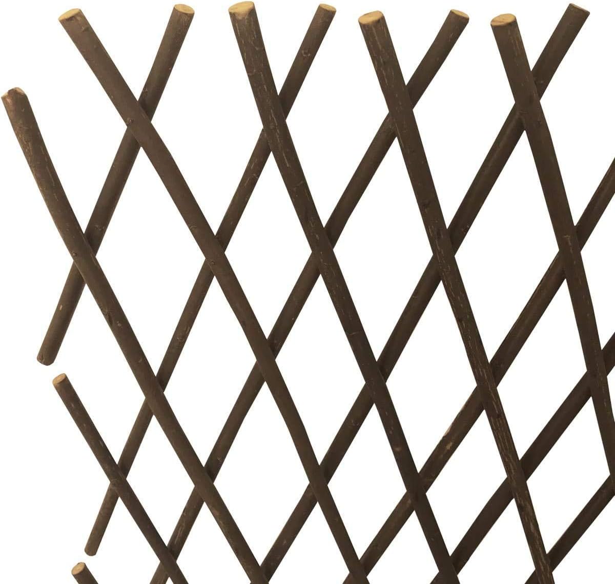 2 Pack Willow Expandable Lattices Fence，Garden Fence Trellis for Climbing Plants Support 36x92 Inch (2)