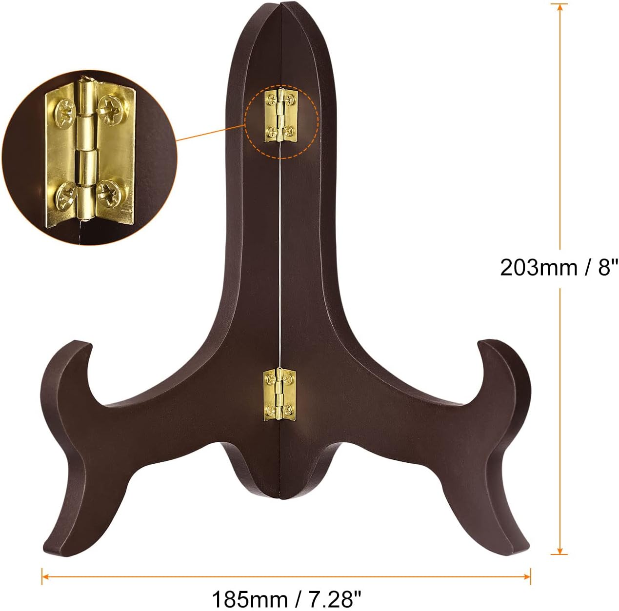 Wooden Folding Display Stand for Decorative Picture Frame / Brown / Set of 8