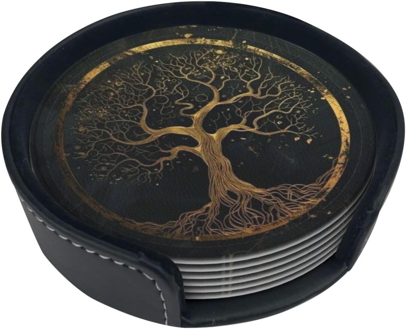 Holder Stand / Cork Base Table / Marble Gold Tree / Set of 6