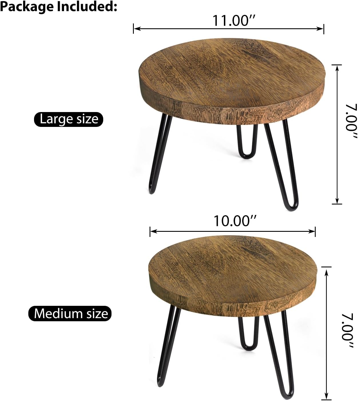 OBTAIN Plant Stand Indoor Outdoor, Wooden plant Stool, Mid Century Plant Stand for Indoor Plants, Wood Modern Plant