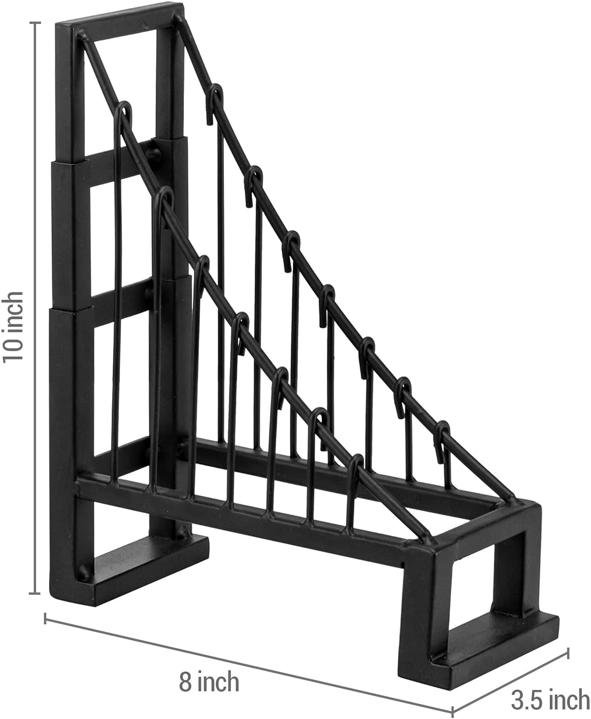 Metal Suspension Bridge Design Book End Shelf Decor / Black