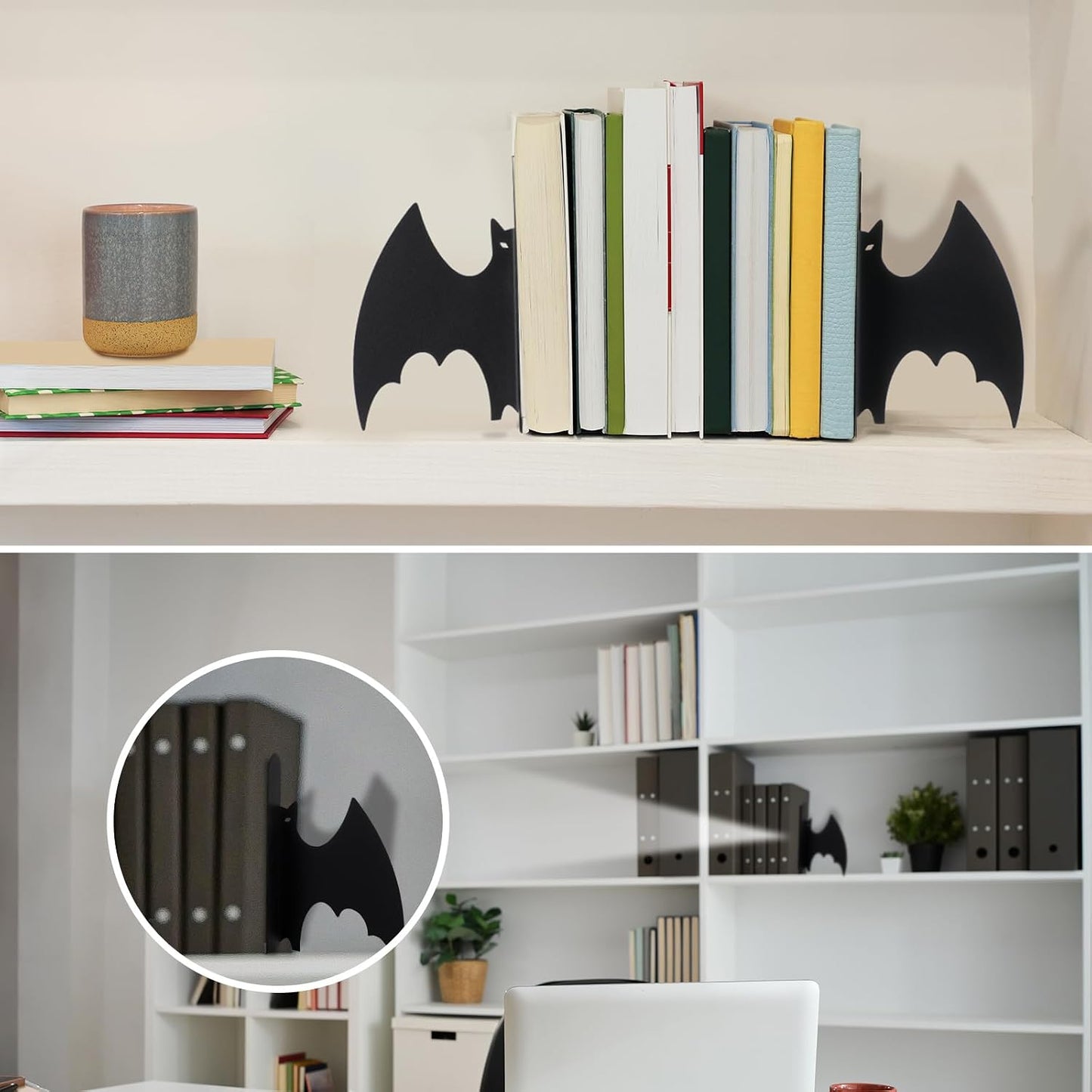 Metal Bookends Styles Gothic Book Ends / Bat / Set of 2