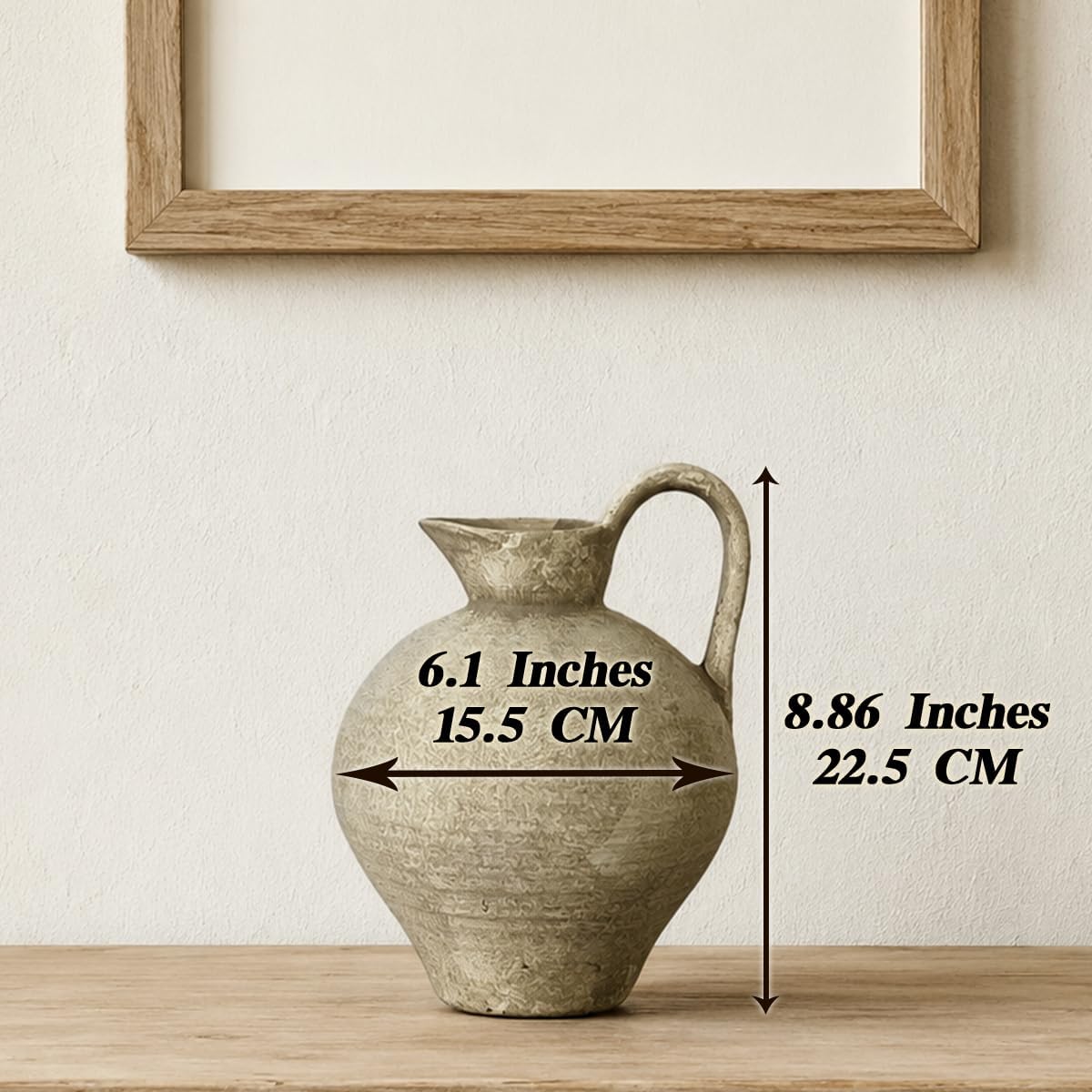 Ceramic Rustic Vase / Beige / Shape 1