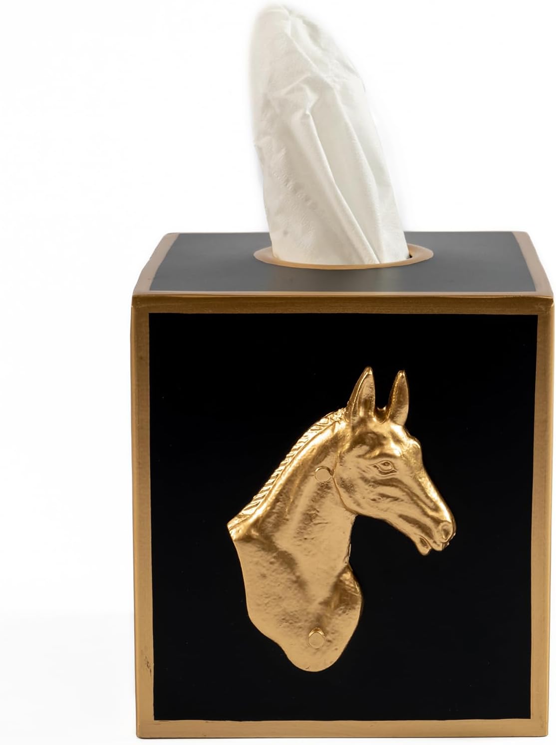 Jaye’s Studio Decorative Tissue Box Cover / Black Horse / Regency