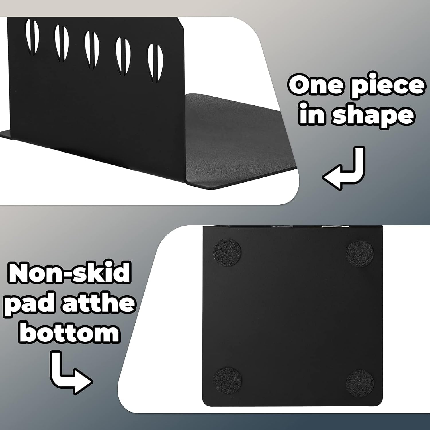 Metal Kitchen Bookends / Black / 5.9 x 3.9 x 3.9