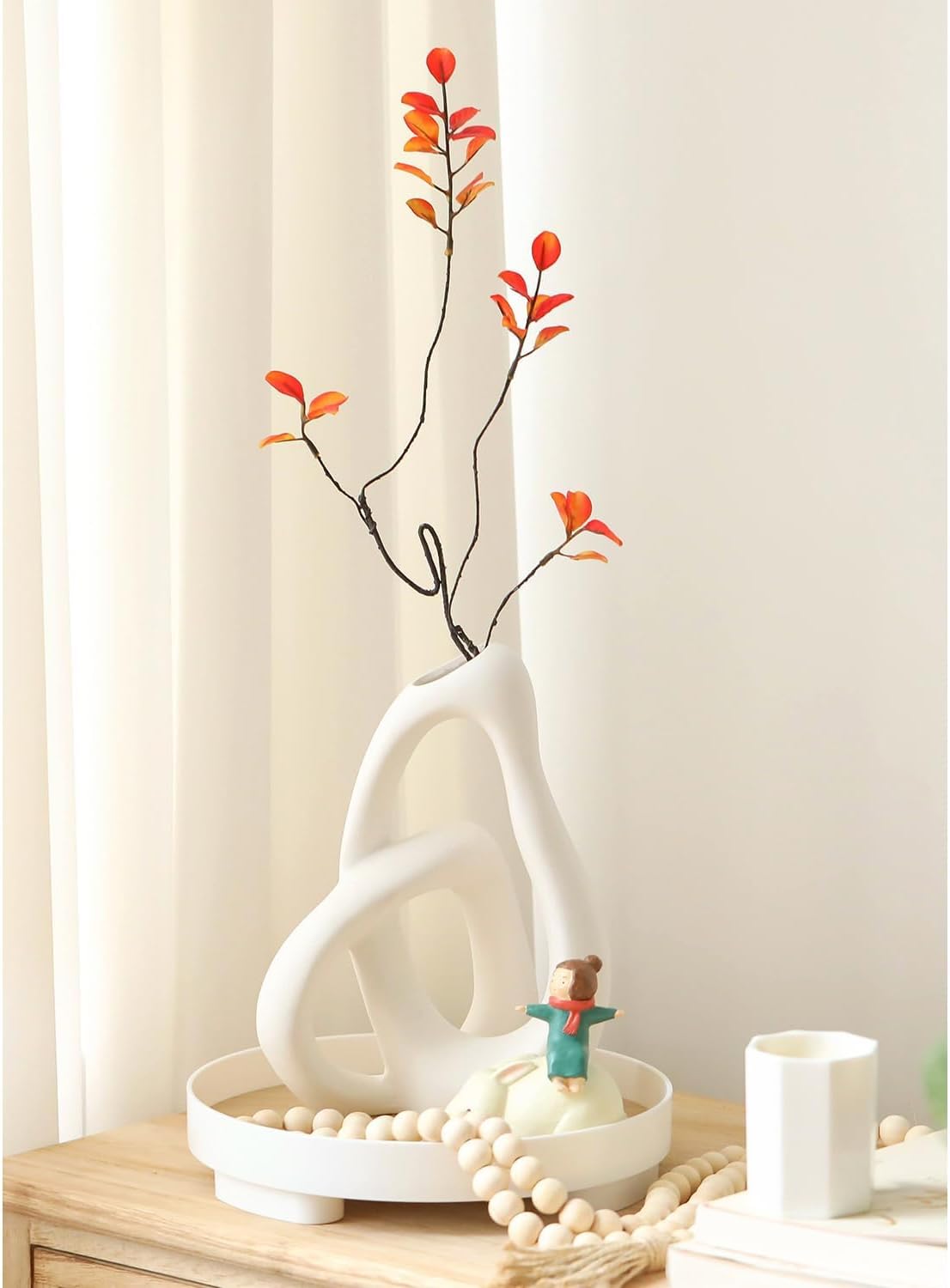 Modern Ceramic Flower Vases / White