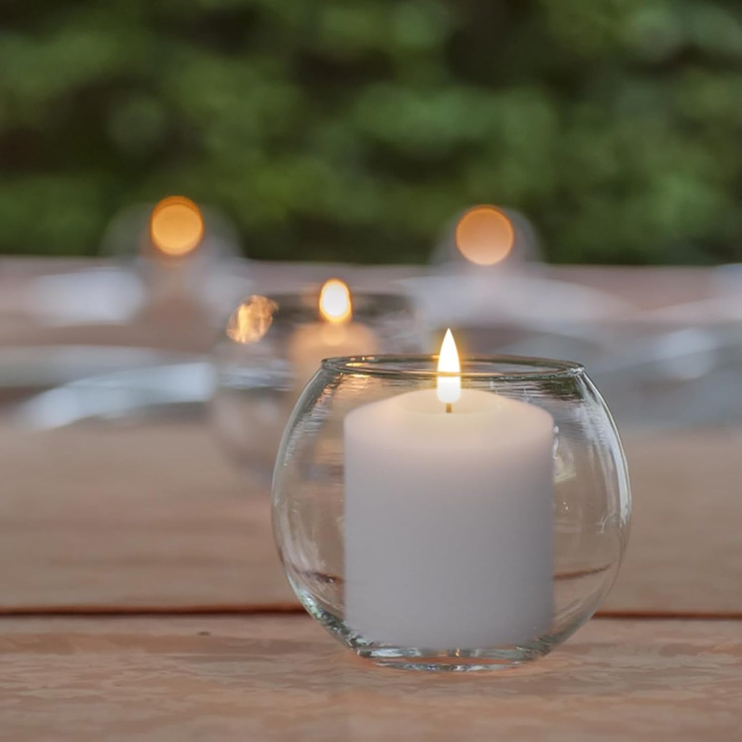 GenSwin Wax Votive Flameless Candles Battery Operated Remote Timer White | Battery Include, Pillar LED Fake