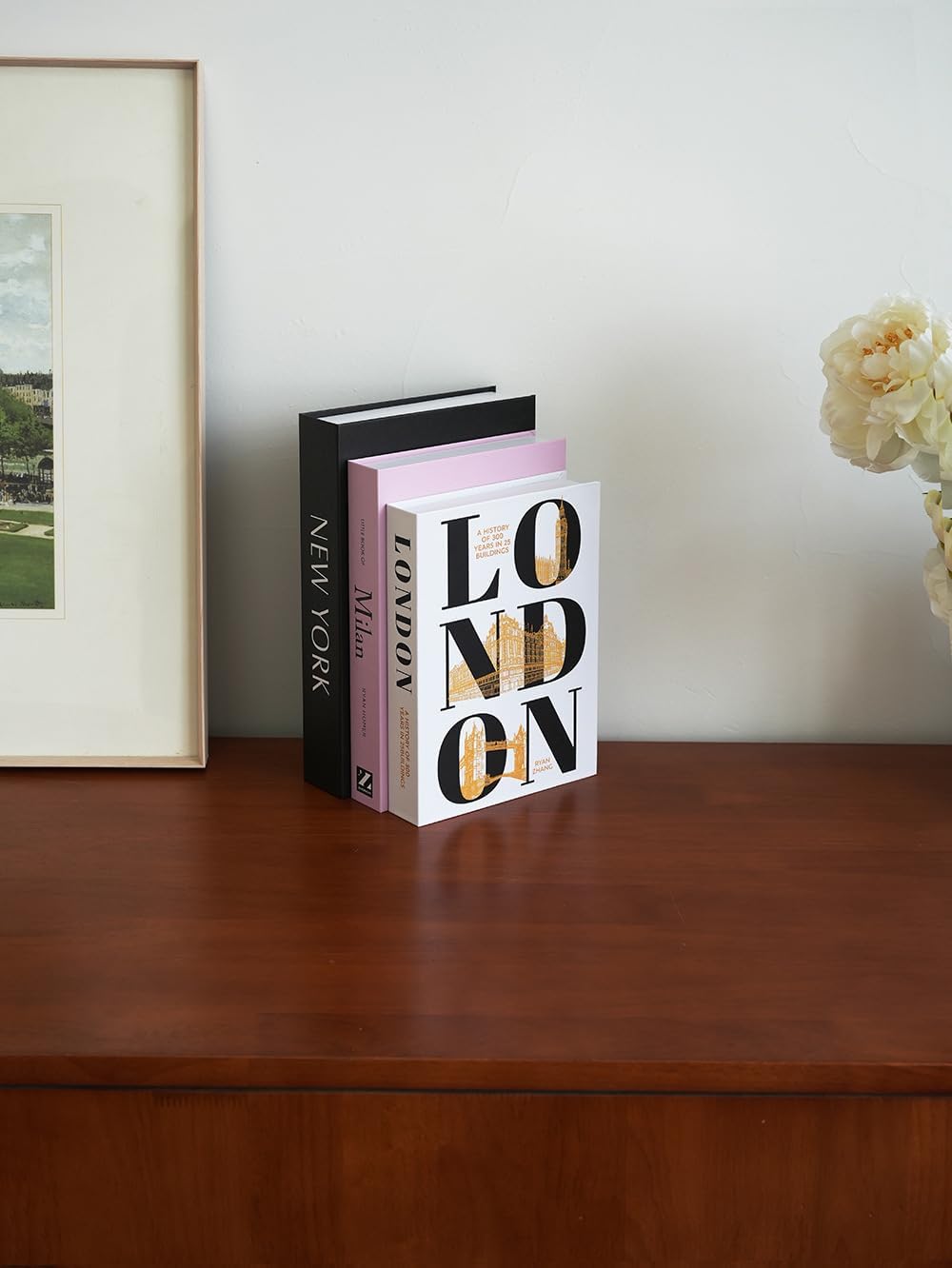 Faux Decorative Books / 3-mix-milannewyorklondon / Set of 3