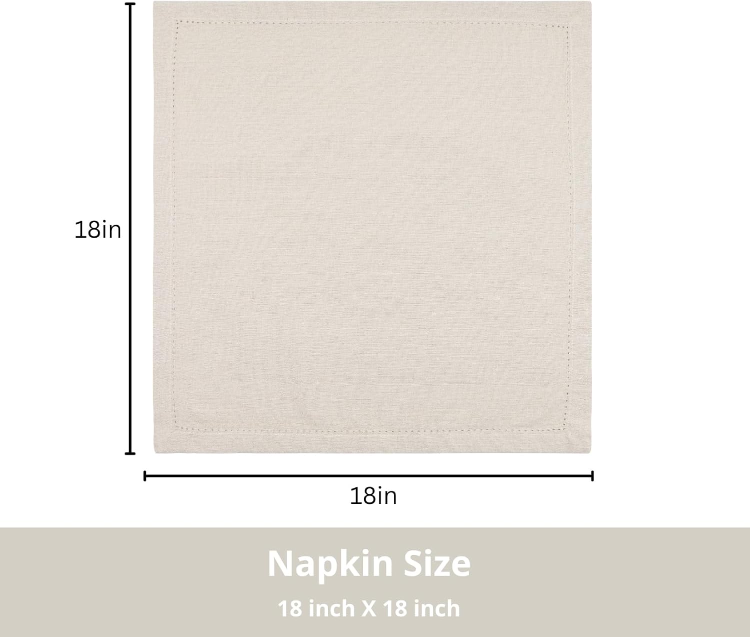 Set of 12 Hemstitch Cloth Dinner Napkins 100% Cotton - Soft Durable Washable - Ideal for Wedding Spring Easter Summer