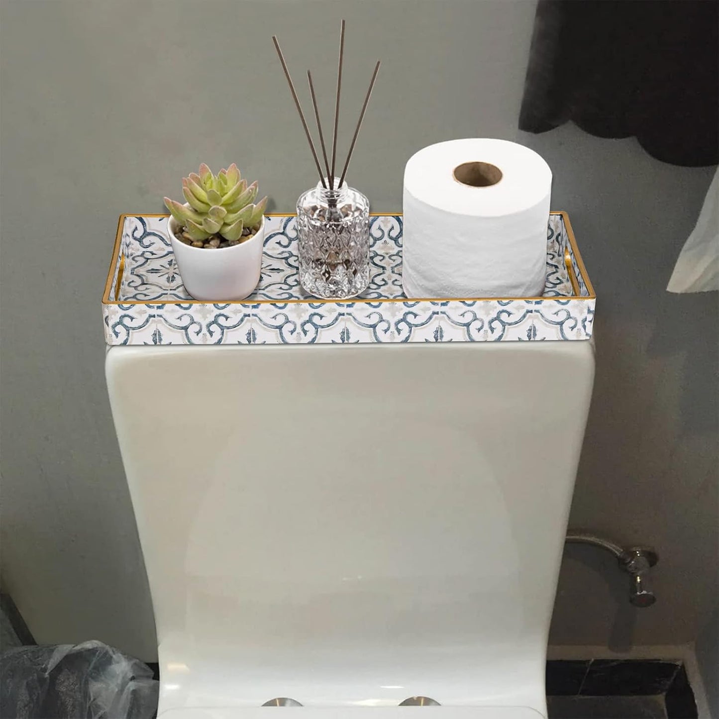 Long Narrow Trays / White-moroccan
