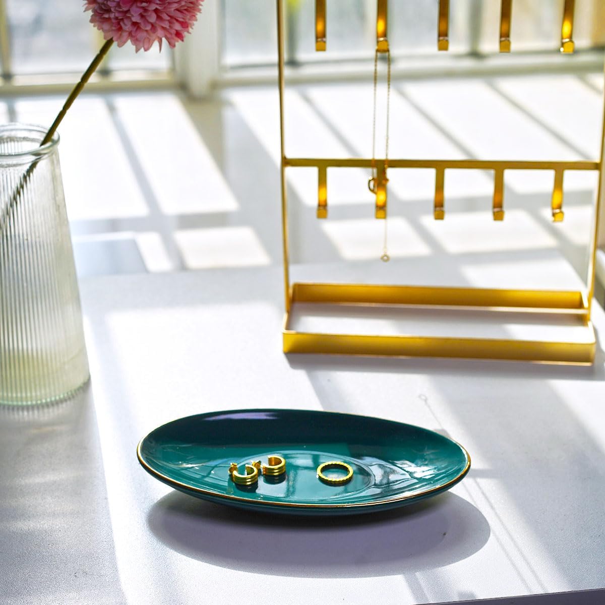 Key Dish Tray Catch All Bowl / Green / 7 x 4