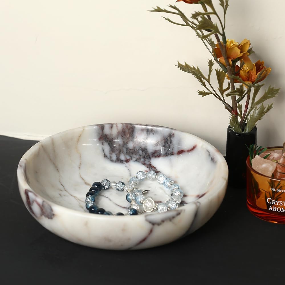 Marble Key Bowl / Calacatta Viola / 7.8 x 1.9