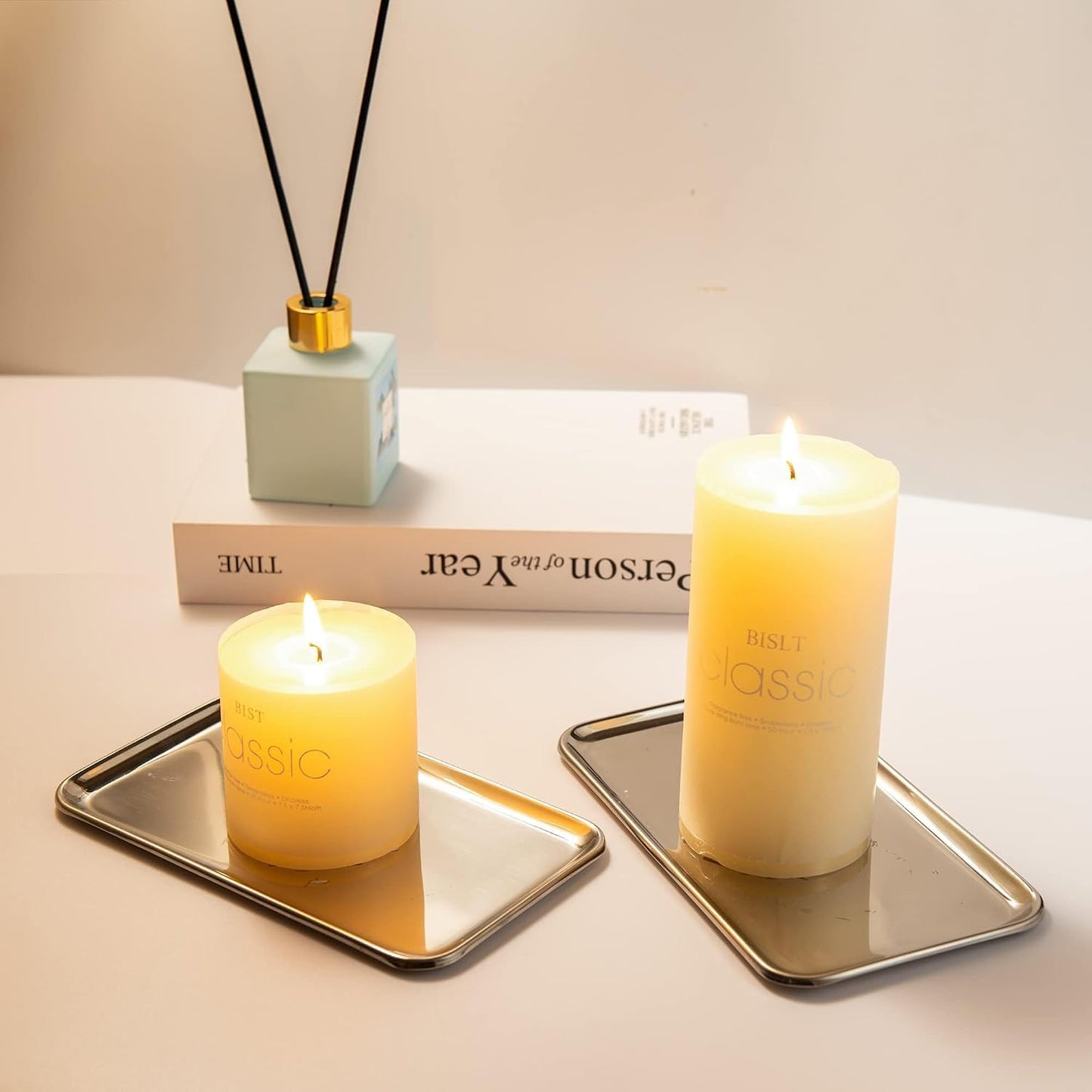 Small Stainless Steel Organizer Tray " Vanity Tray / 8 x 4.6 x 0.2