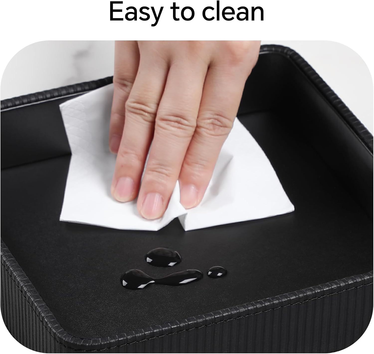 Small Valet Tray / Black / 8 x 8