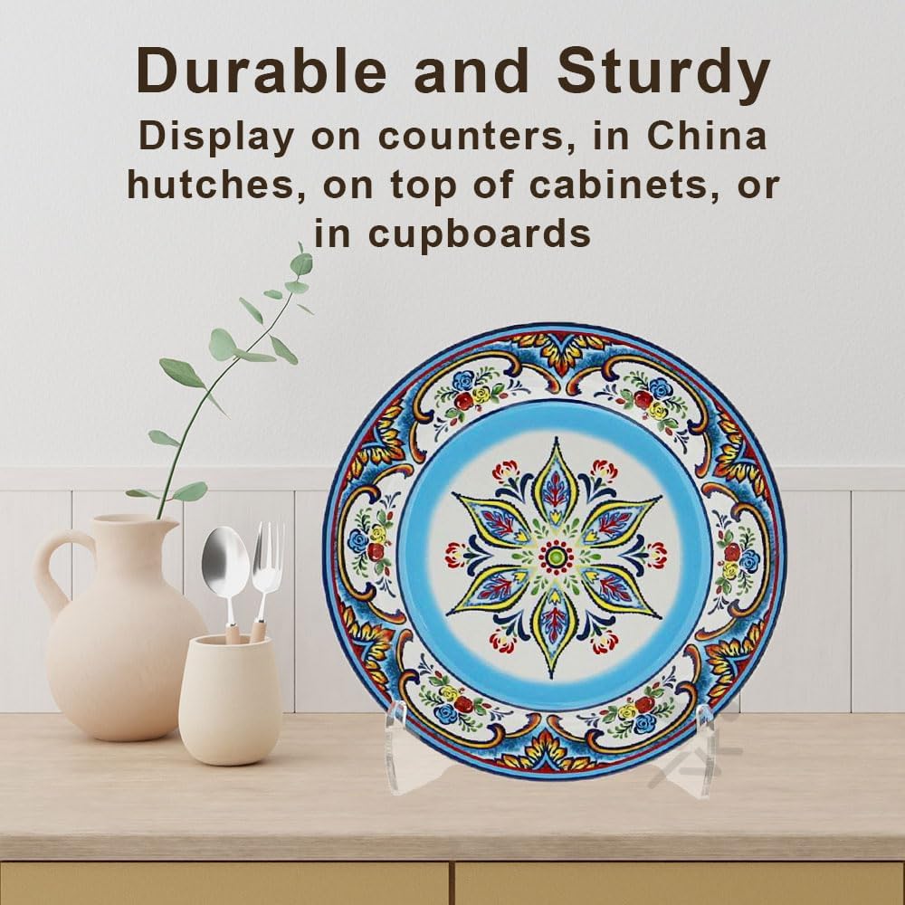 12-inch Heavy Duty Plate Display Stand for 15-18 inch Plates | Holds 15-18in plates, plaques & books. Wall-mountable.