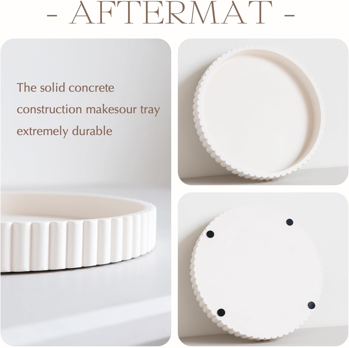 Decorative Tray / White / 11"L x 11"W x 1.5"H