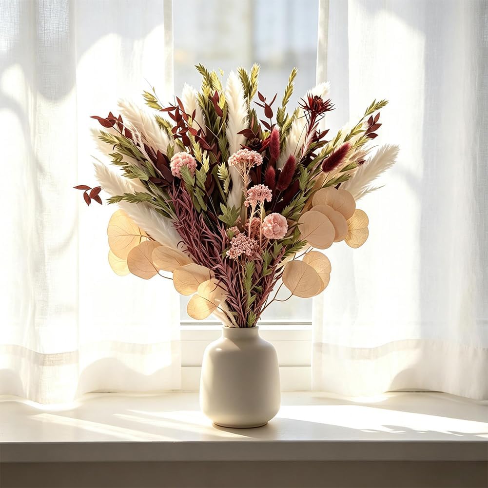 Boho Dried Flowers / Blush Pink Pampas Grass Bouquet