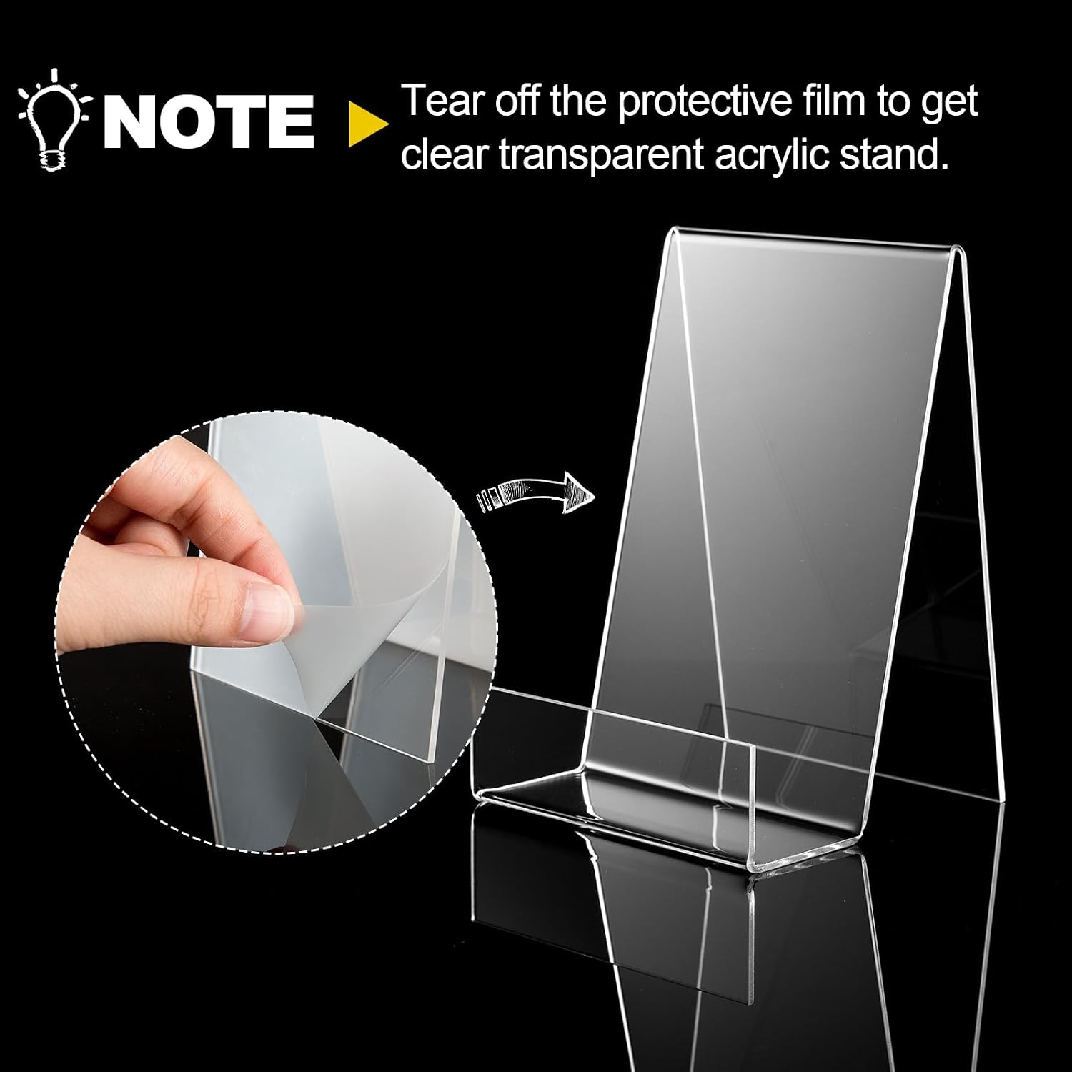 Acrylic Book Display Stand Tablet Holder Easel Holder for Displaying Pictures / Large / Set of 12