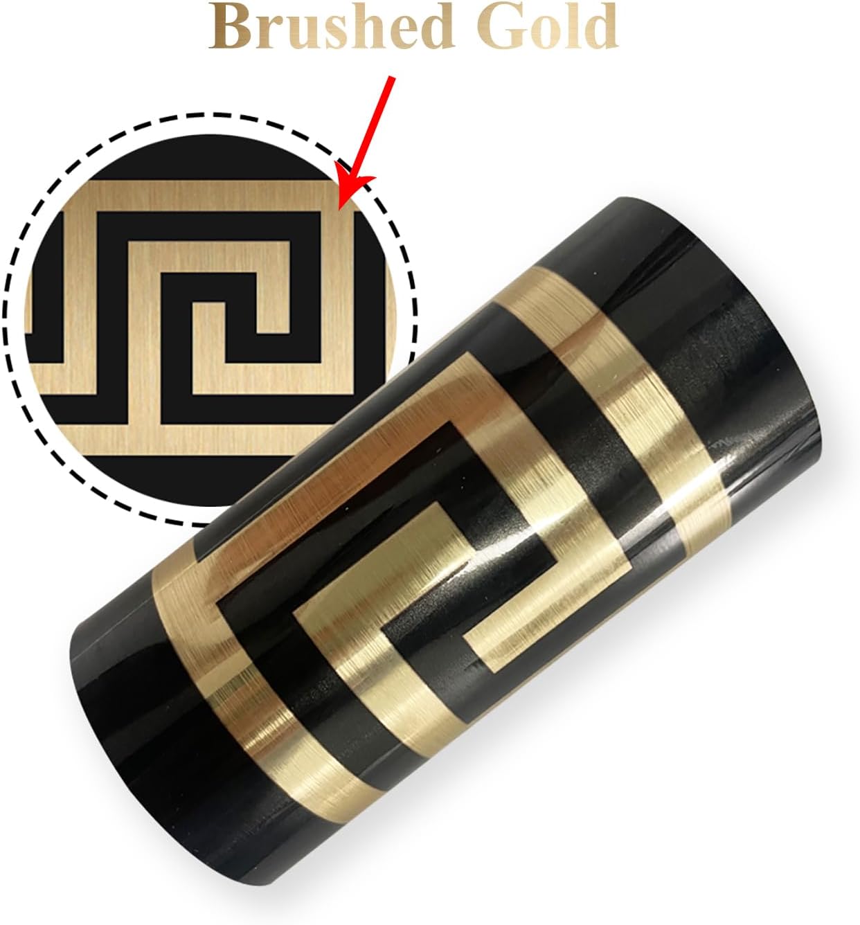 Self Adhesive Skirting Wall Waist Line Decal / Brushed Gold / 3.9 x 78.7