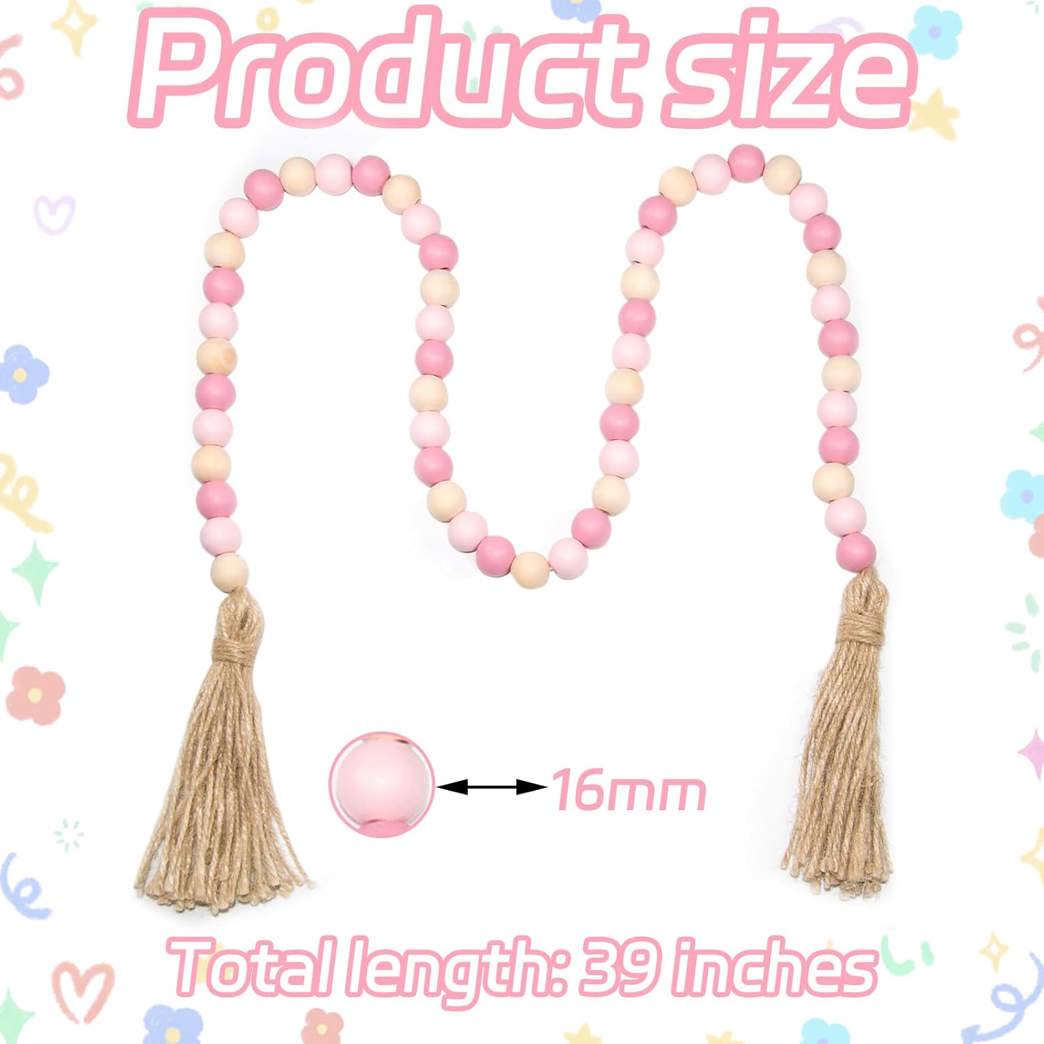 Wood Beads Garland / Gold