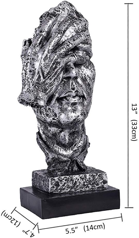 Hand & Face Statues and Sculptures / No See Silver