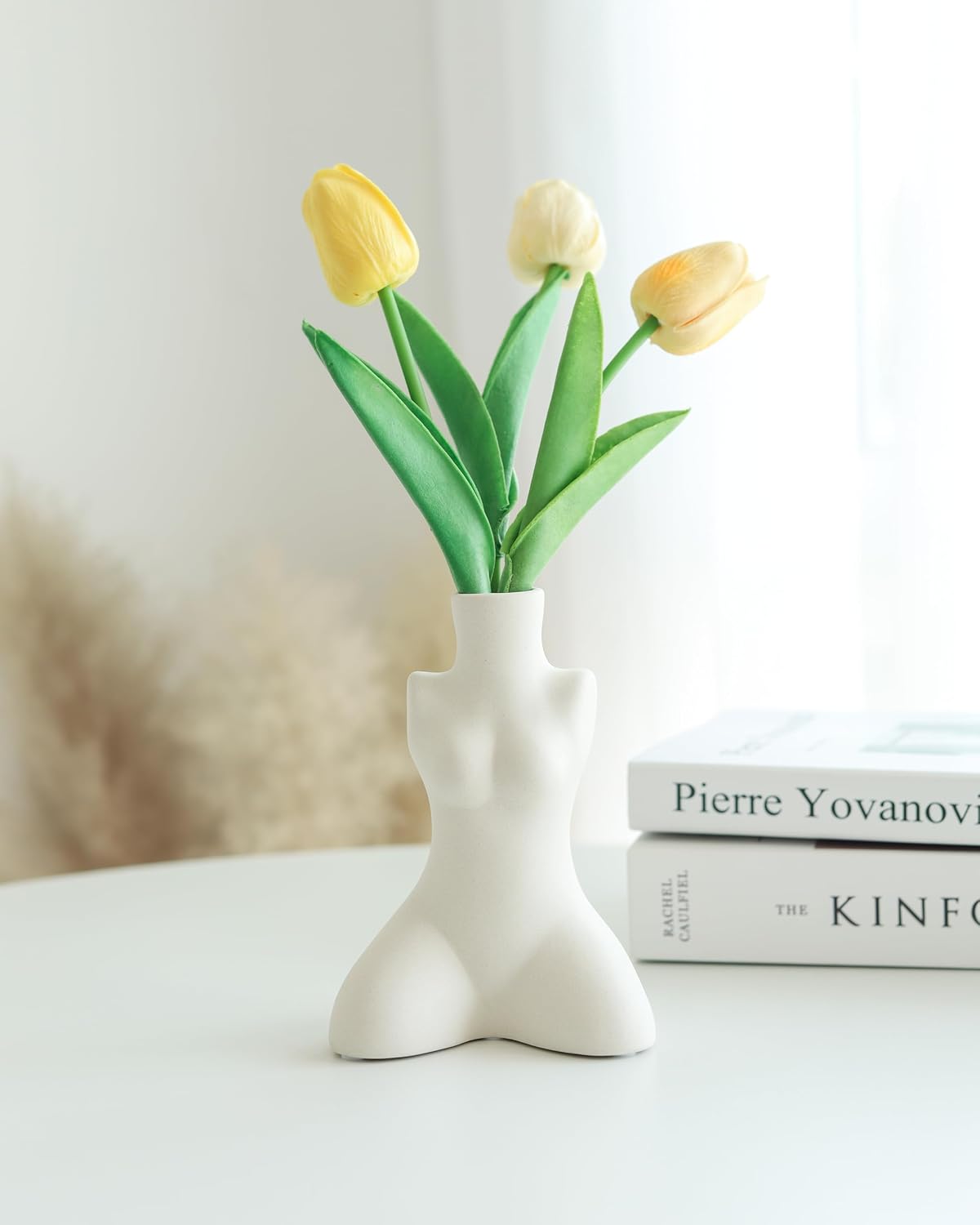 Elegant Female Torso Ceramic Vase / Posey-sit