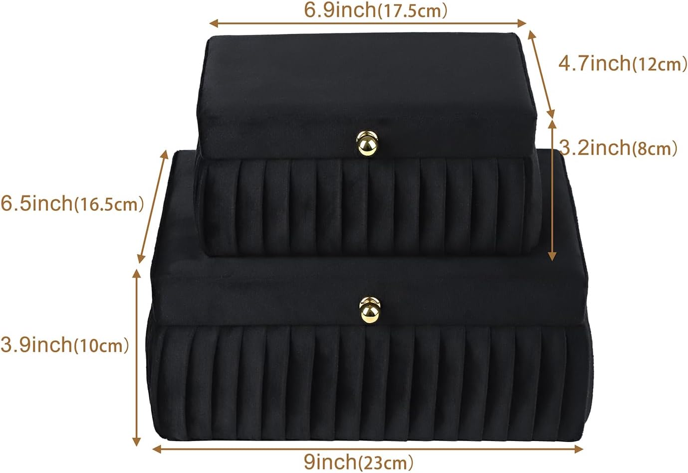 Velvet Decorative Boxes / Black Velvet