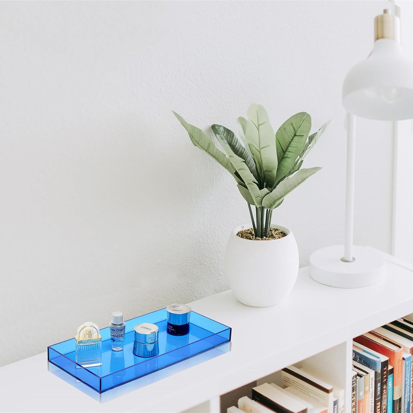 Acrylic Tray Bathroom Tray for Countertop / Blue
