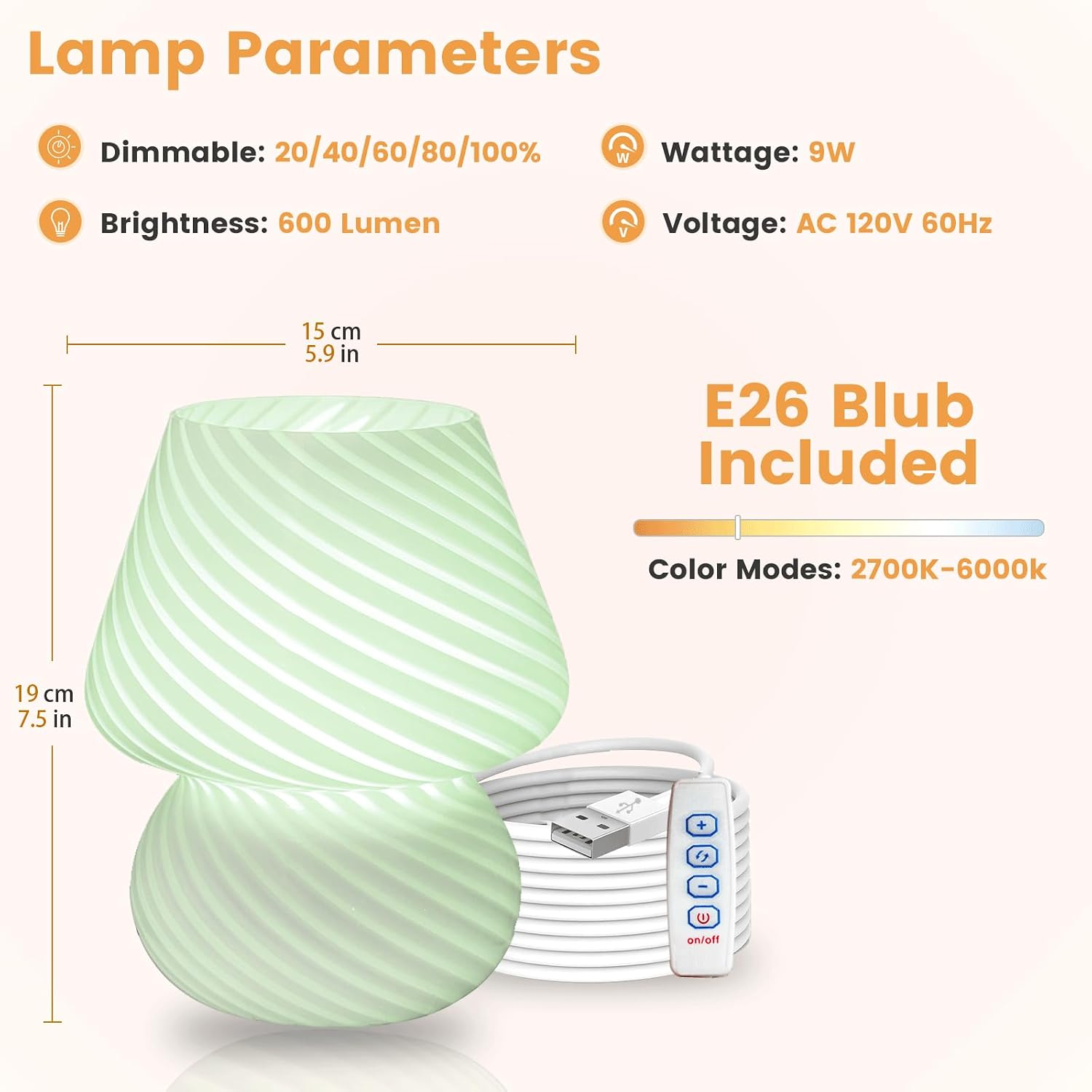 Free Dimming Nights Light / Stripegreen