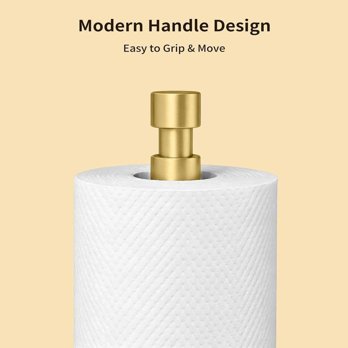3.9lbs Heavy Duty Paper Towel Holder Countertop Weighted Base Gold | Stainles Steel,Modern Standing Countertop