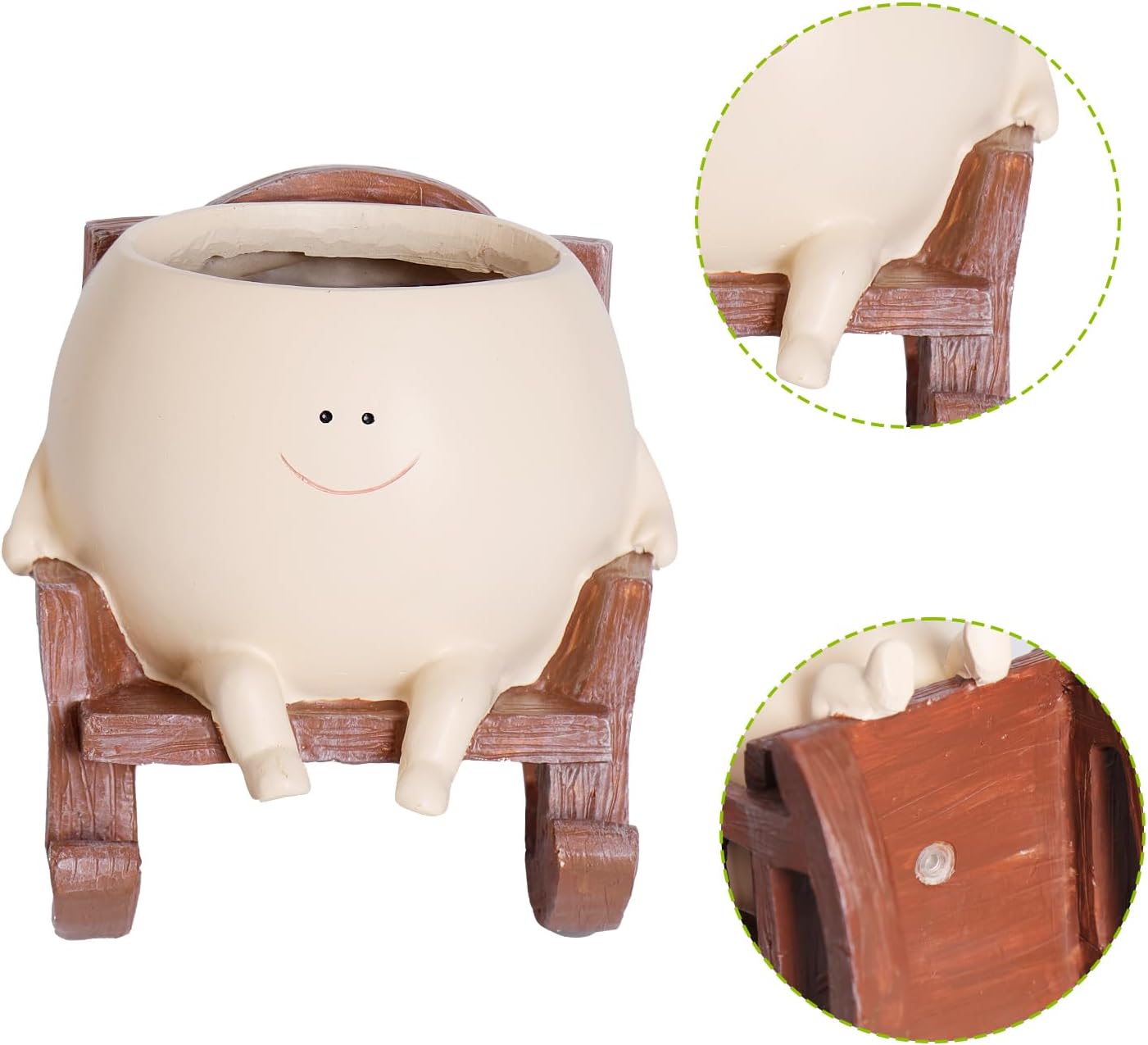 Plant Pots Smiley Face Planter Funny Flower Pot / Small