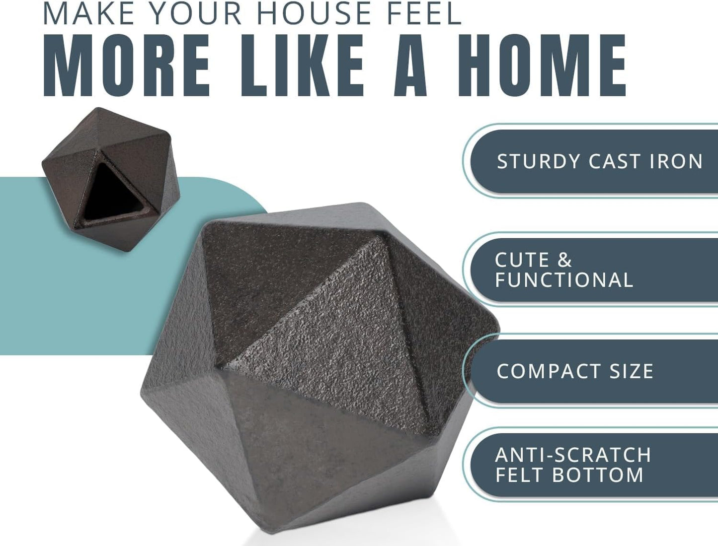 Geometric Paperweight and Book End for Modern Home Decor