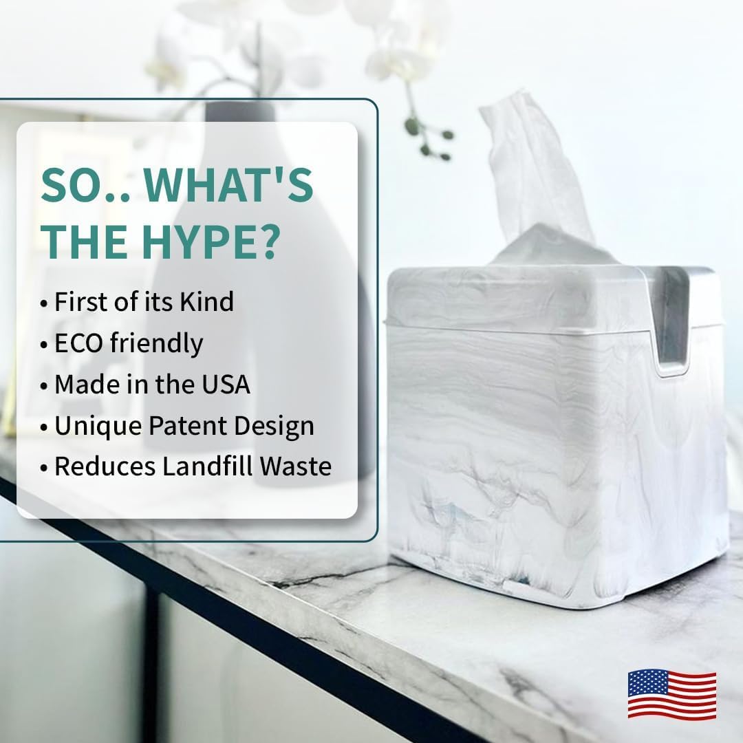 Tissuecaddy Life Hack Toilet Paper Dispenser - Money Saver Alternative to Tissue Box and Tissue Box Holder | Home