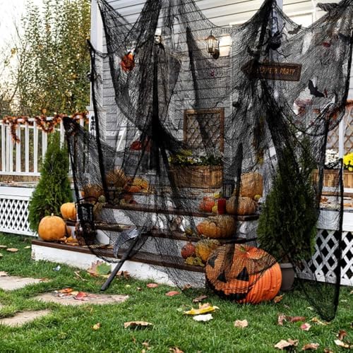 Halloween Black Creepy Cloth - Party Decorations Clearance - 29X72 Inch Spooky Fabric Cloth for Haunted House Party Outdoor Or Indoor