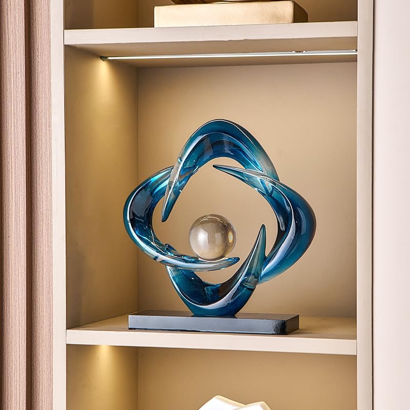 Resin Gold Decorative Statue / Blue
