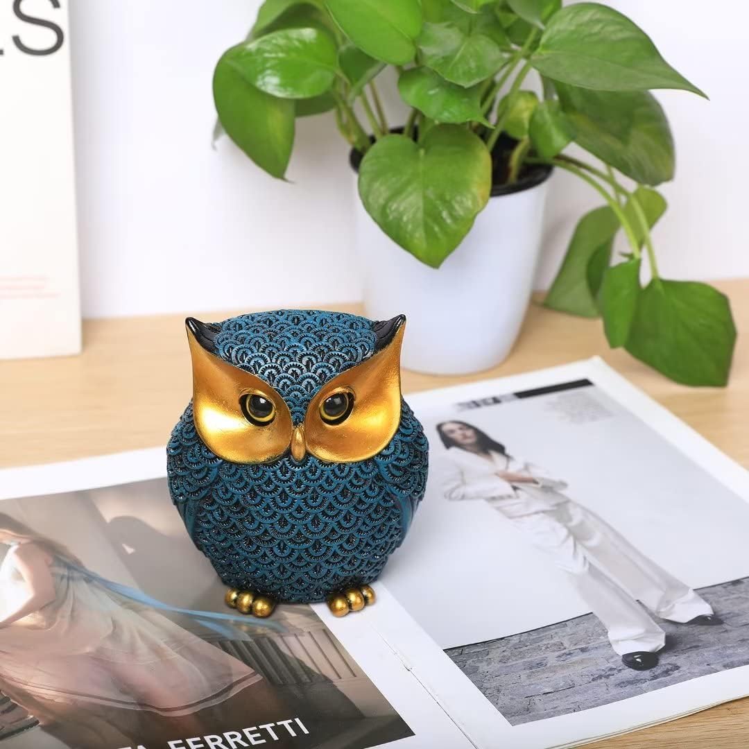 Owl Figurines Home Decor Accents Small Décor Items / Style1-blue