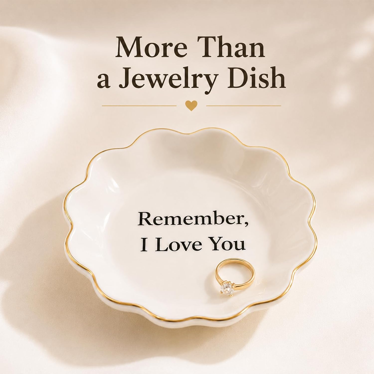 Ceramic Ring Holder / Remember, I Love You