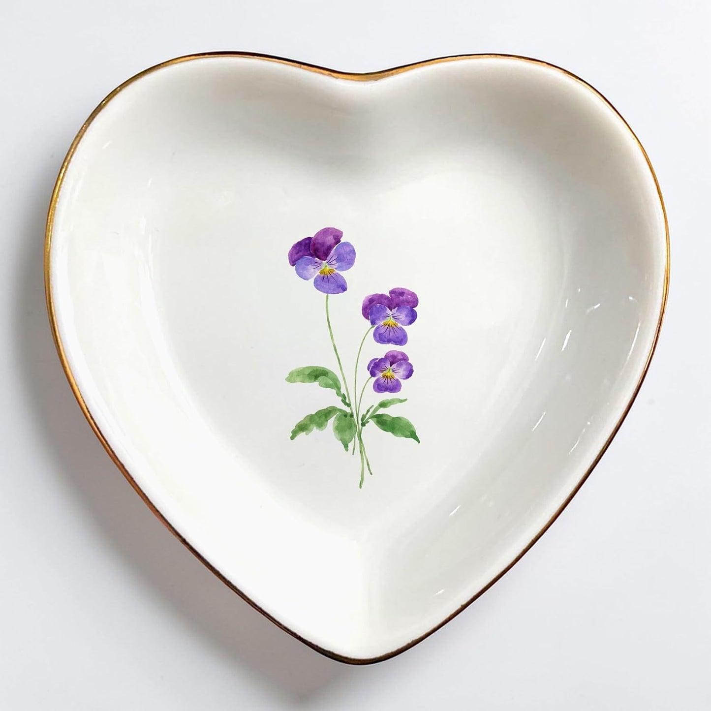 Birth Month Flower Ring Jewelry Dish Tray-Floral Ring Holder for Hippie / 2 - February