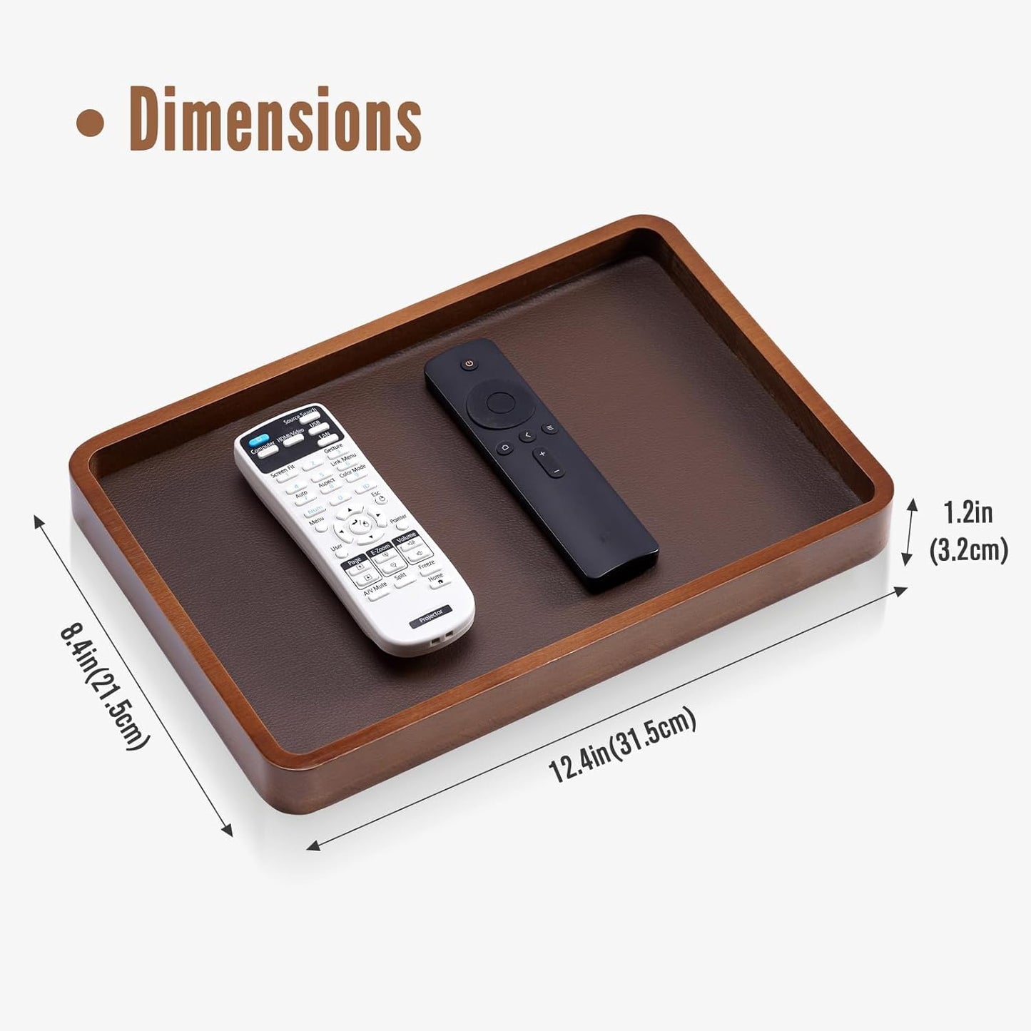 Wooden Valet Tray for Men / Dark Brown