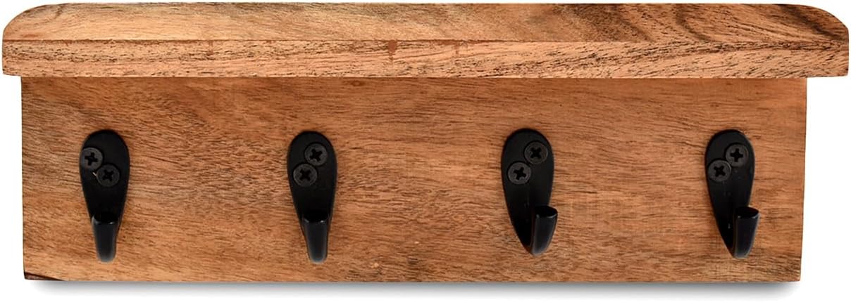 Acacia Wood Rustic Key Holder