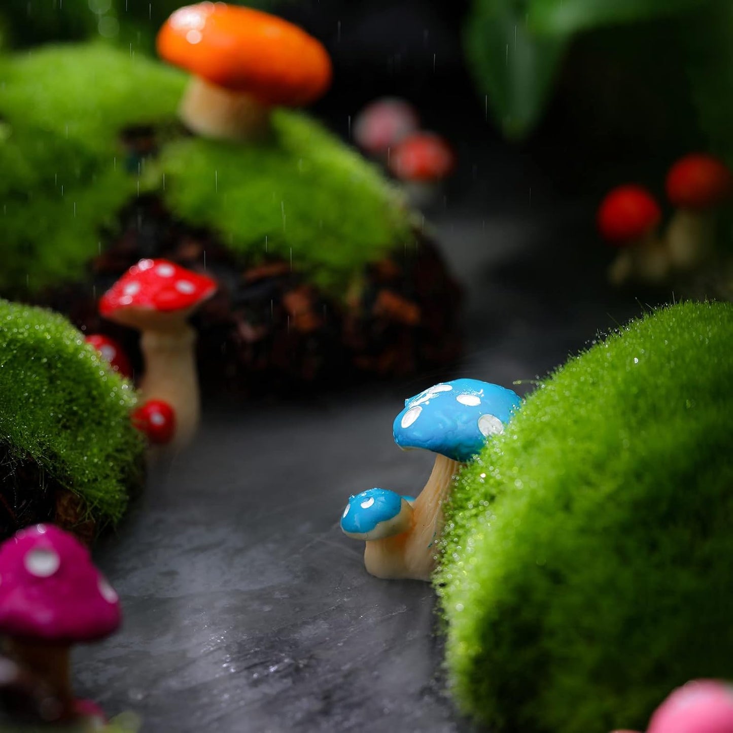 Tiny Mushrooms Bulk Mini Miniature Figurines Fairy Mushroom Decor Garden Mushroom / Set of 120