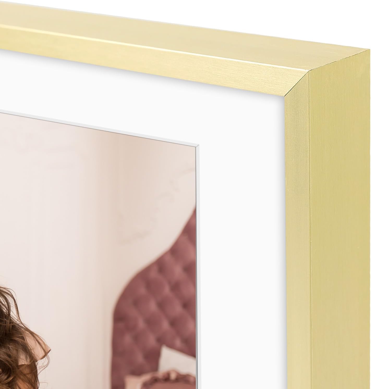 Golden State Art 12x19 Collage Frame w/Mat for 8x10 Photos Gold 2 Pack | Aluminum Picture Frame with Real Glass Front