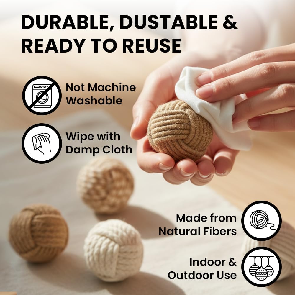Weeding Décor / Jute & Cotton / Set of 8