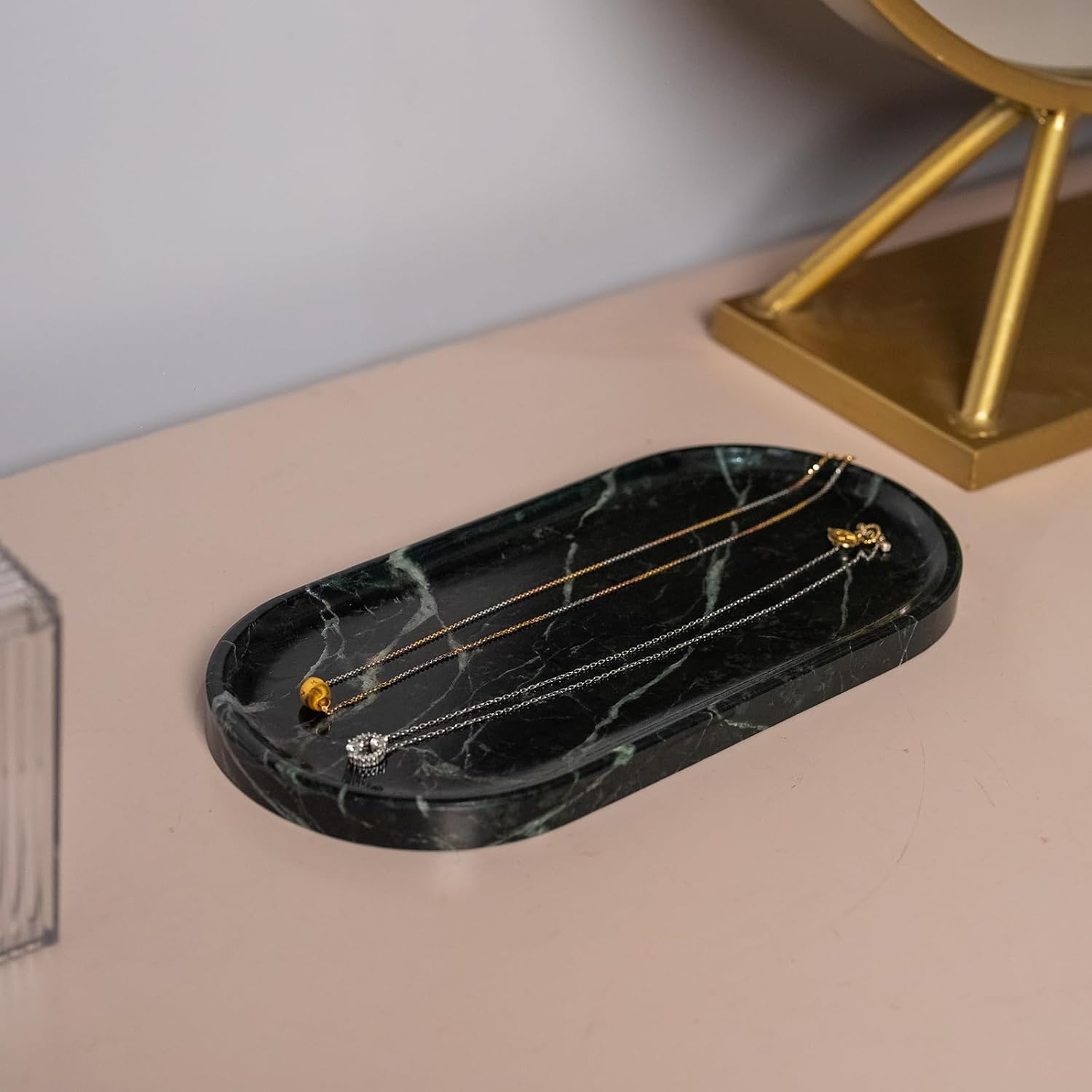 Emerald Green Marble Tray / Dark Green