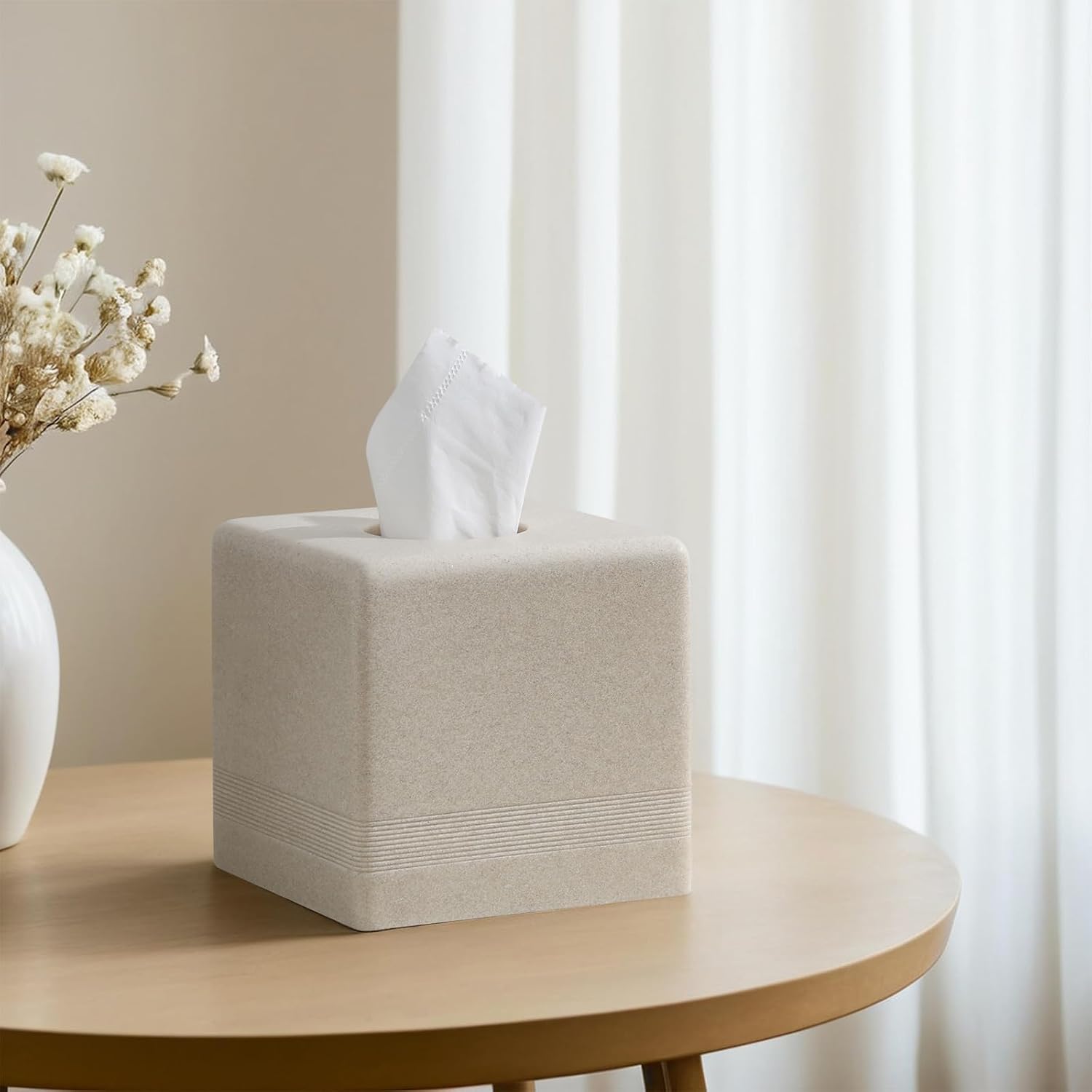 Tissue Box Cover Square / Beige