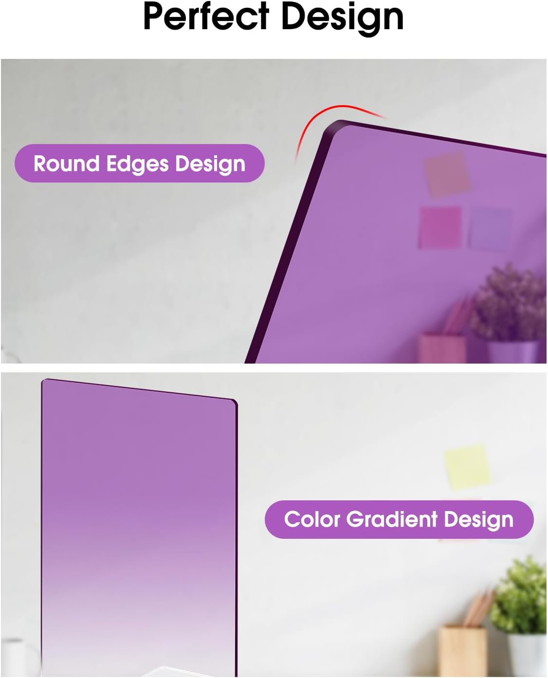 Acrylic Bookends / Book Ends / Purple