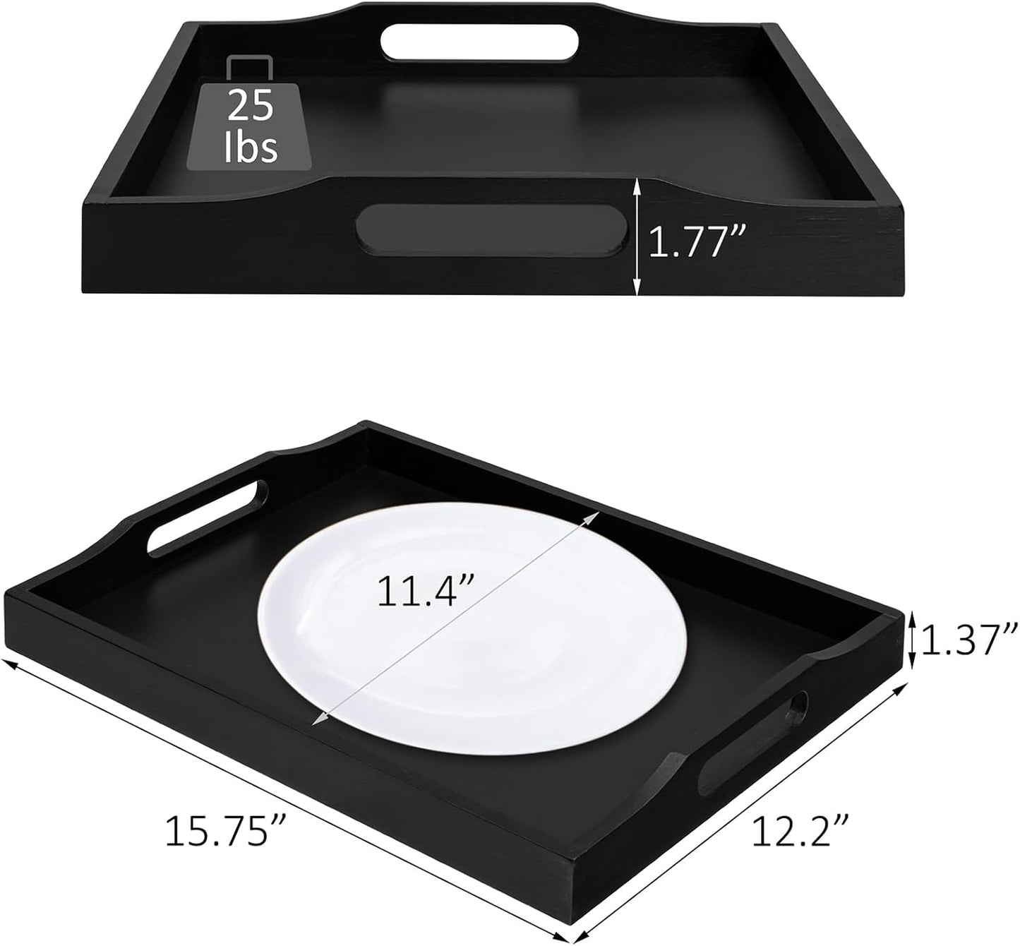 Wood Tray for Tea / Black