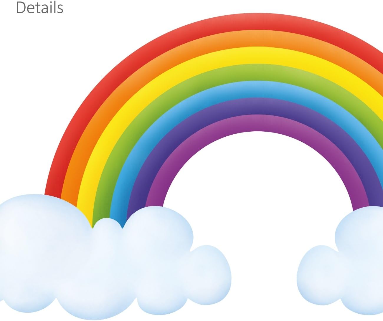 SG2-1713 Rainbow and Clouds Kids Wall Stickers Wall Decals Peel and Stick Removable Wall Stickers